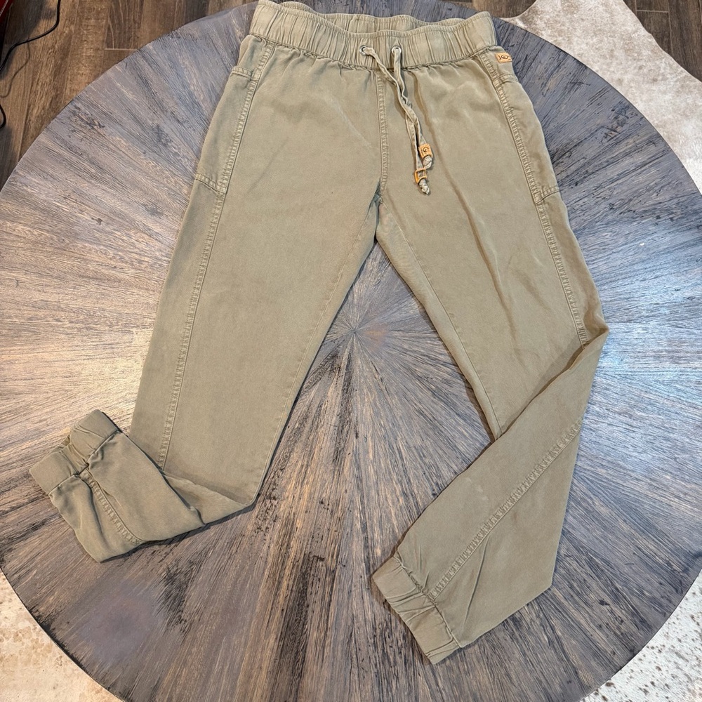Tentree 100% TENCEL™ Jogger Pants‎ Elastic Waist Drawstring Olive Green - Picture 2 of 13
